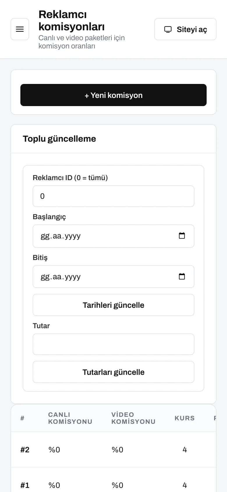 Tanıtıcı kuponları — telefon görünümü