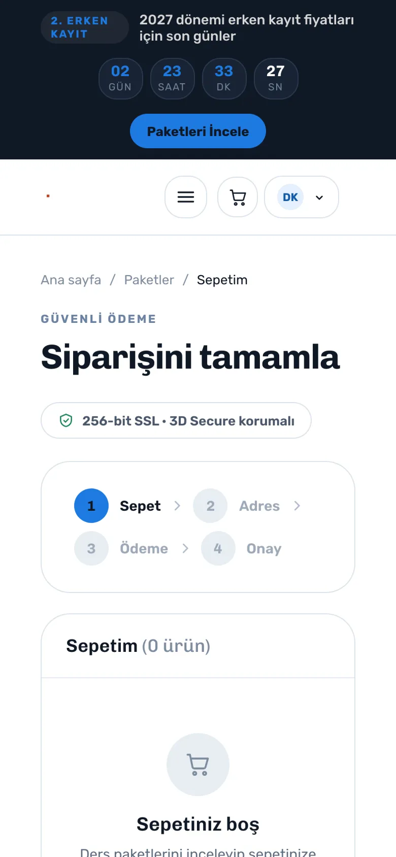Adres adımı — telefon görünümü
